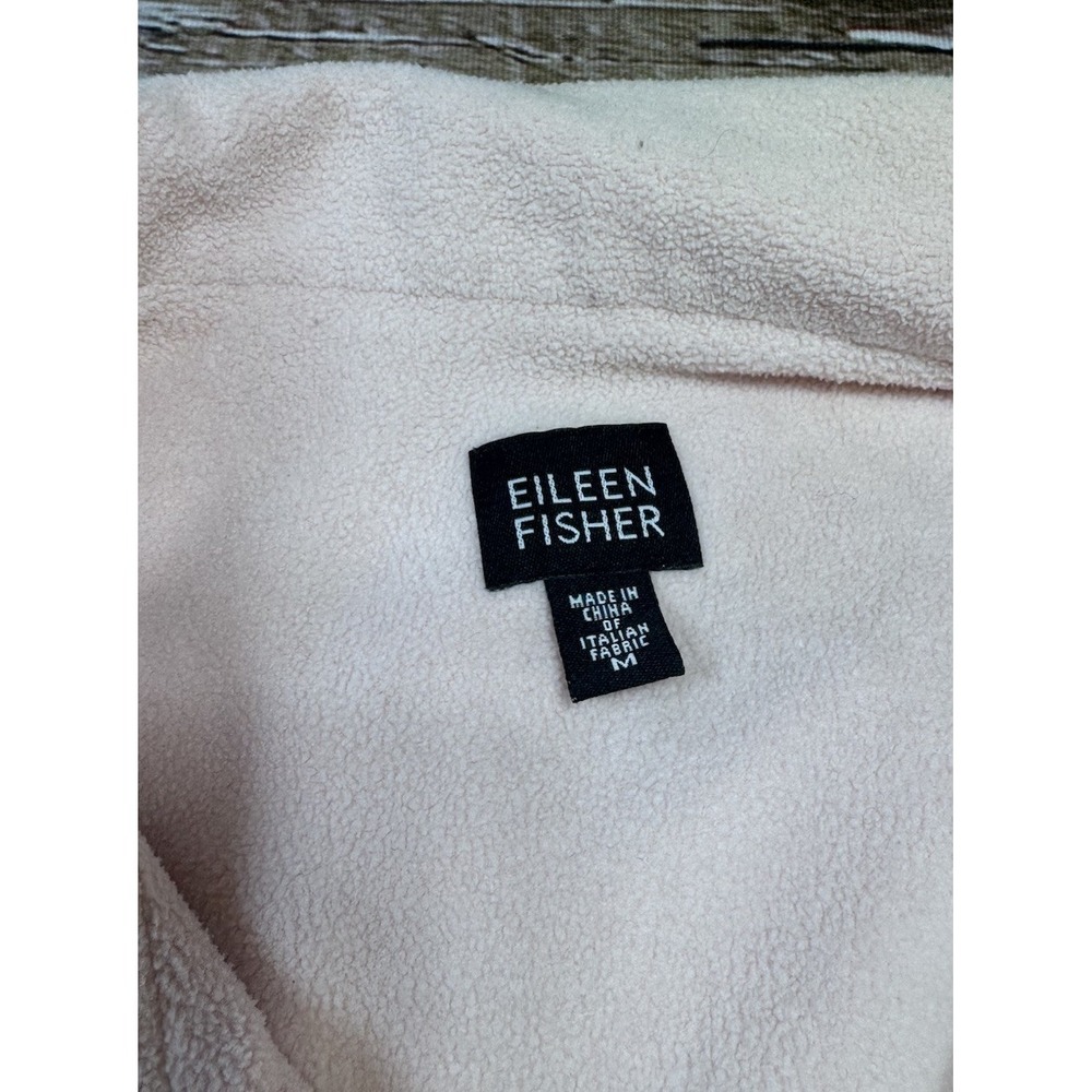 Eileen Fisher Size Medium‎ Women's Vest Jacket Pockets Pink Fleece Lined - Picture 2 of 6